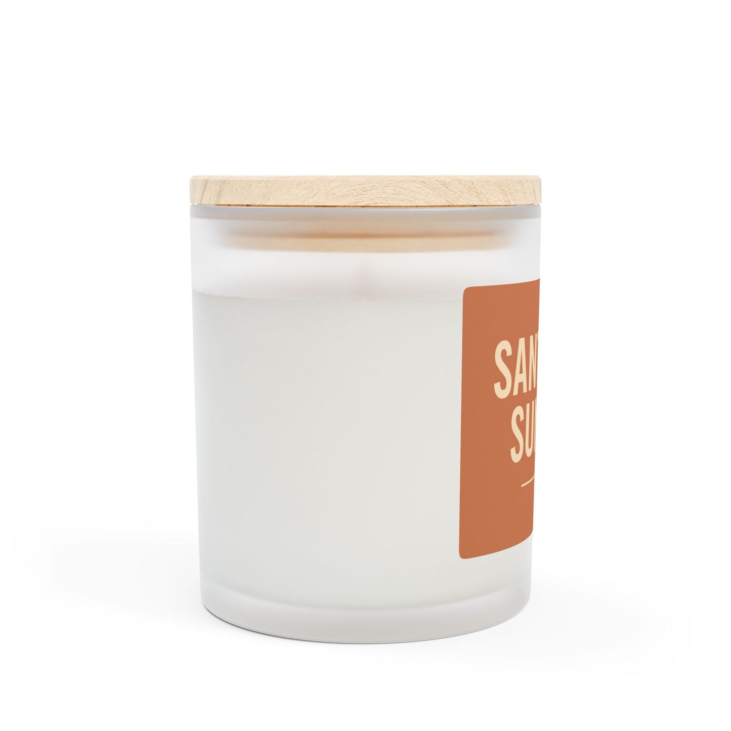Santorini Sunsets Frosted Glass Candle