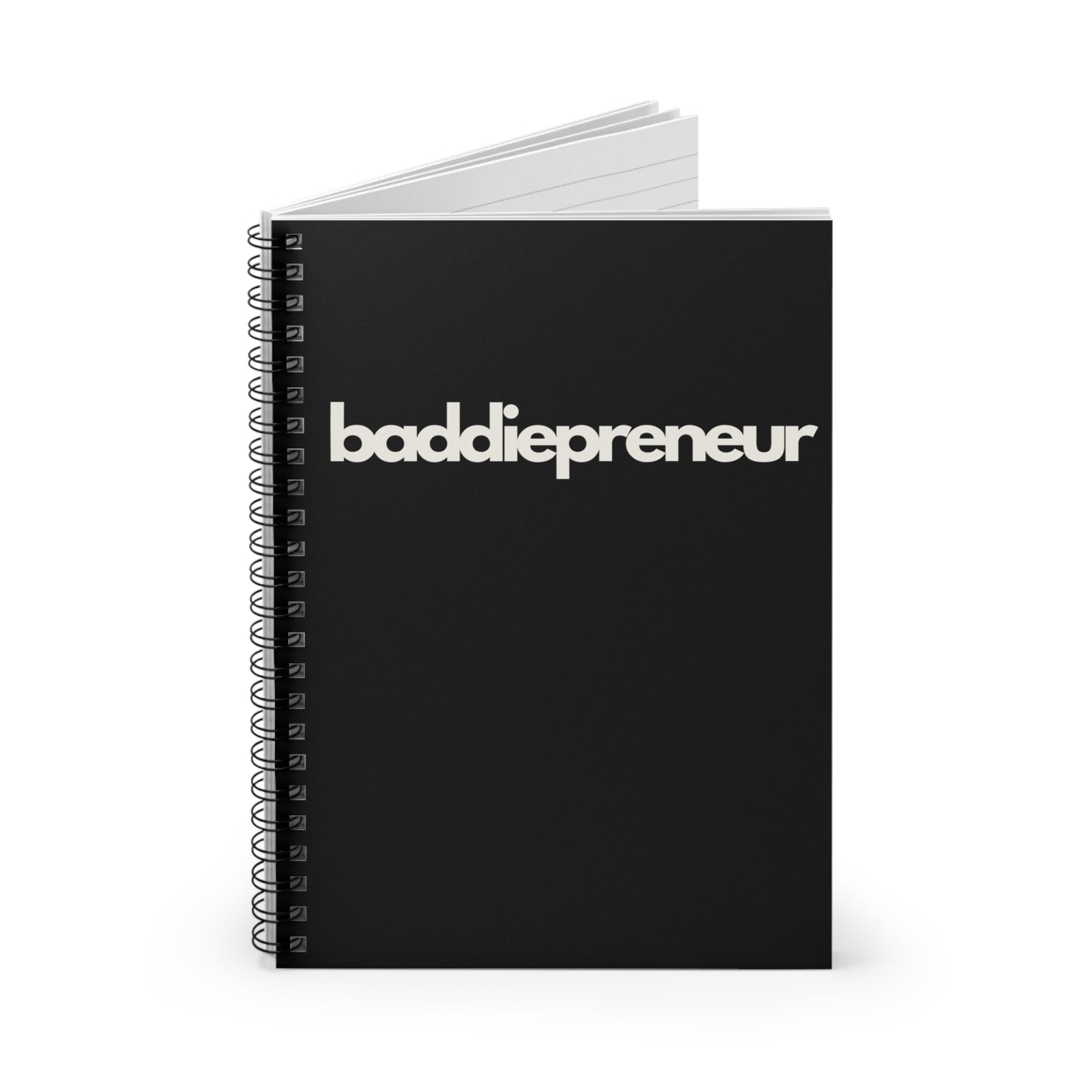 Baddiepreneur Black Spiral Notebook - Ruled Line