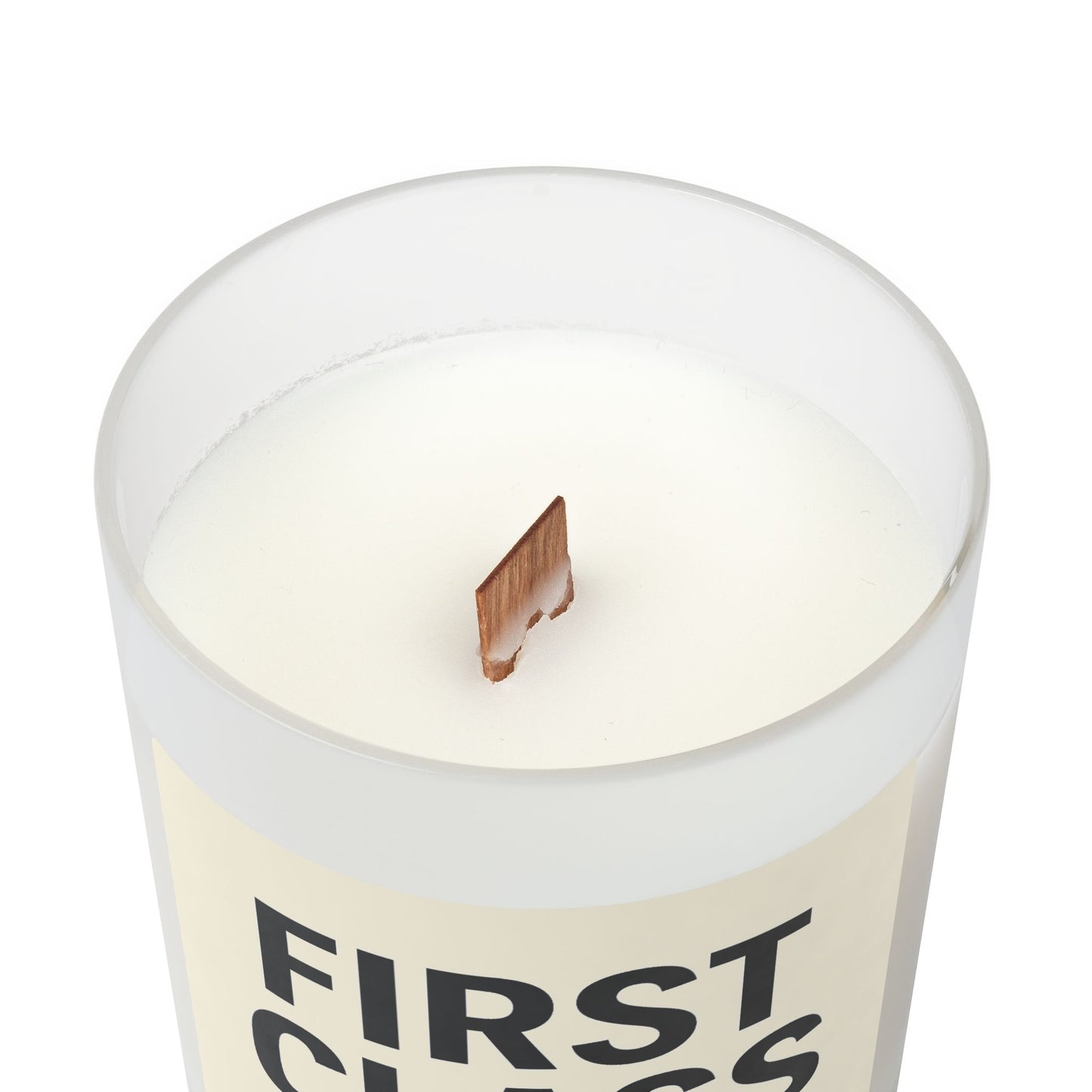 First Class Frosted Glass Candle