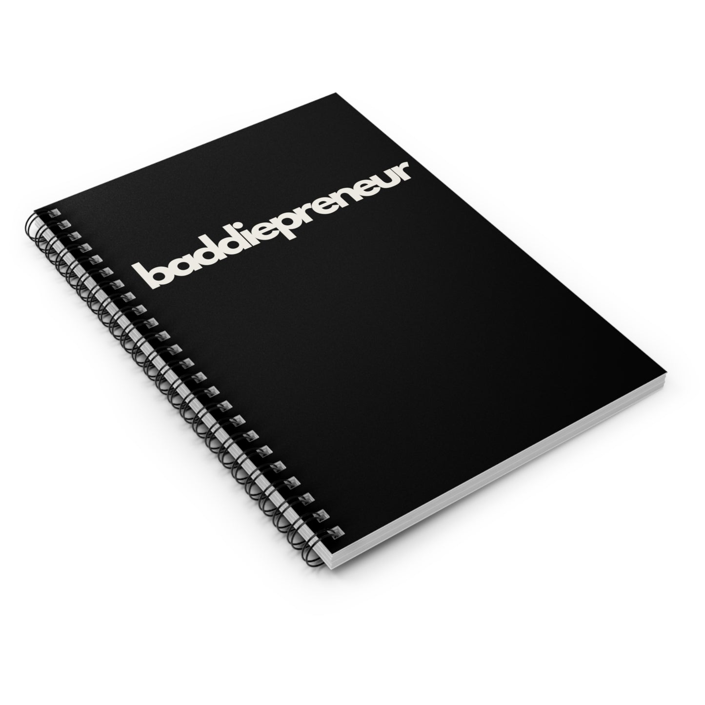 Baddiepreneur Black Spiral Notebook - Ruled Line