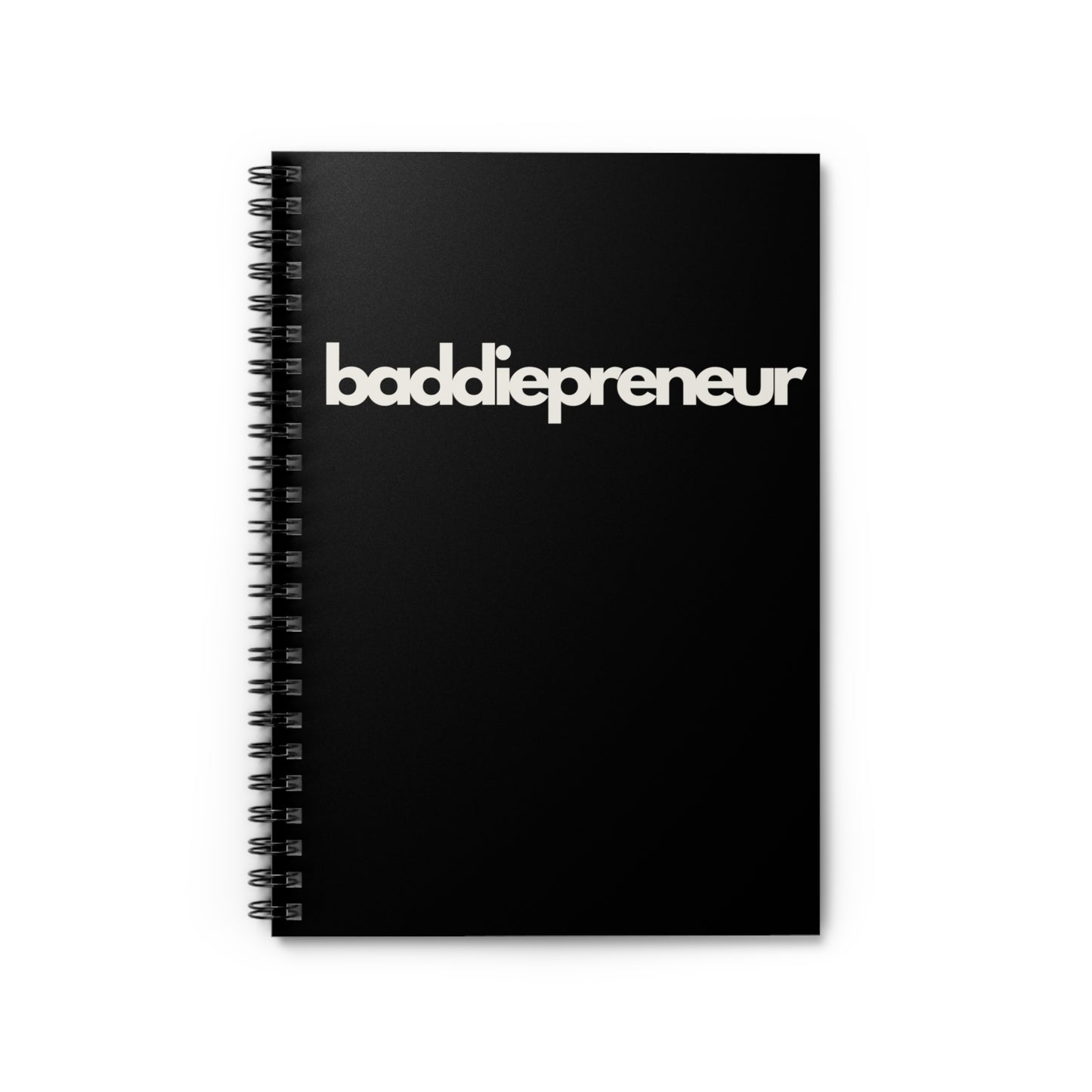 Baddiepreneur Black Spiral Notebook - Ruled Line