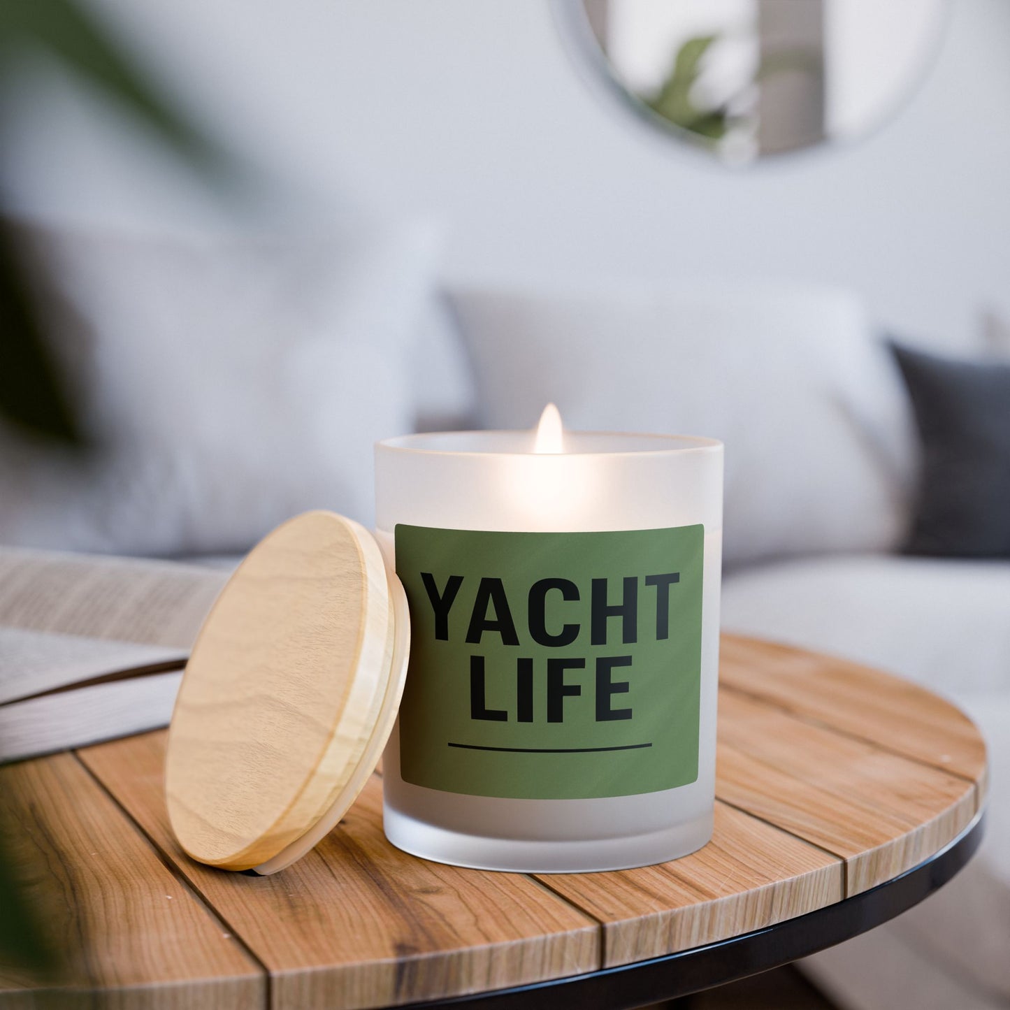 Yacht Life Frosted Glass Candle