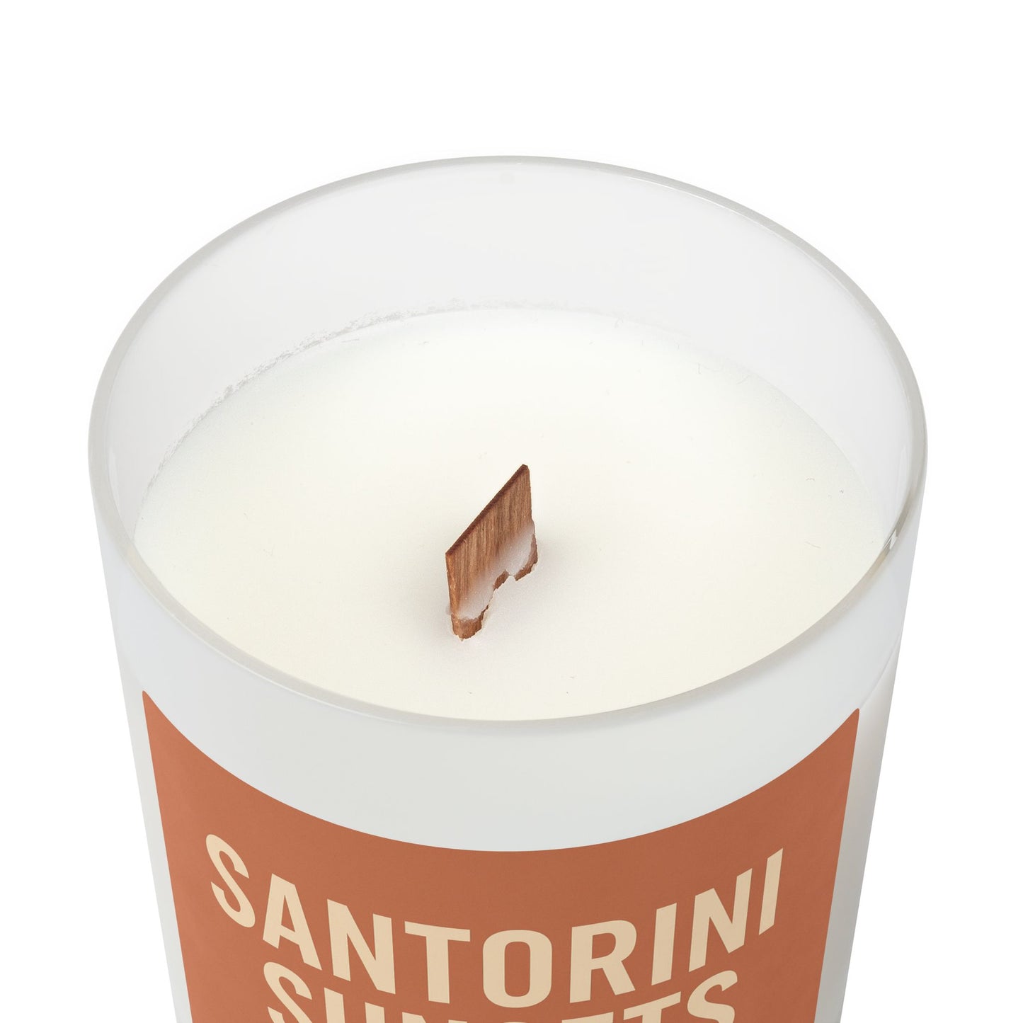 Santorini Sunsets Frosted Glass Candle