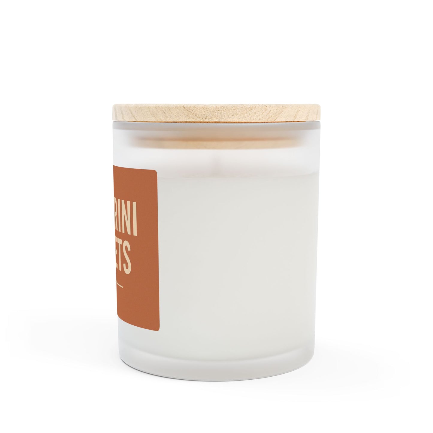Santorini Sunsets Frosted Glass Candle