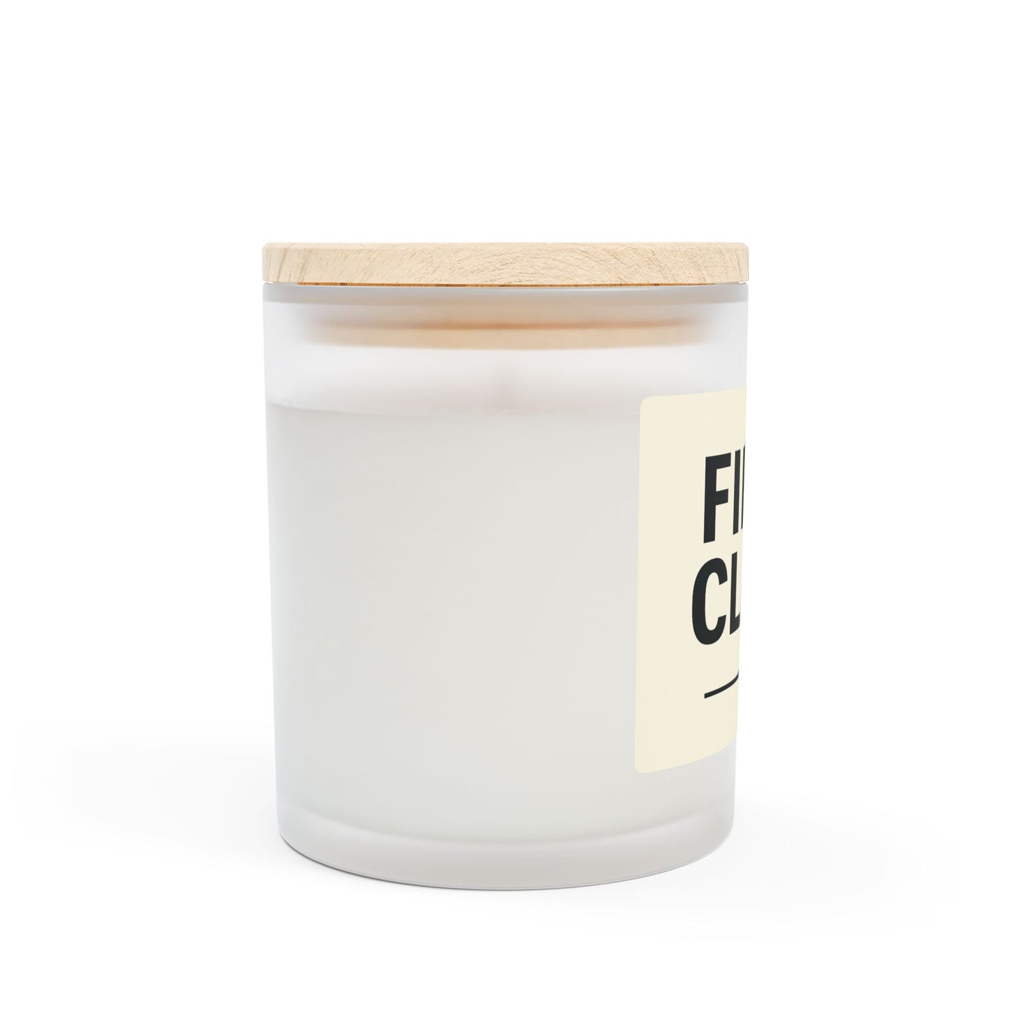 First Class Frosted Glass Candle