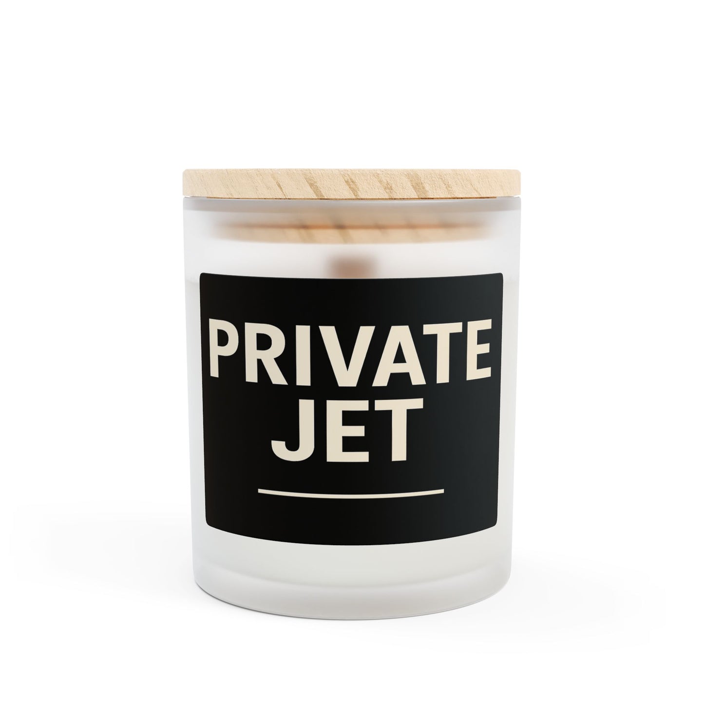 Private Jet Frosted Glass Candle
