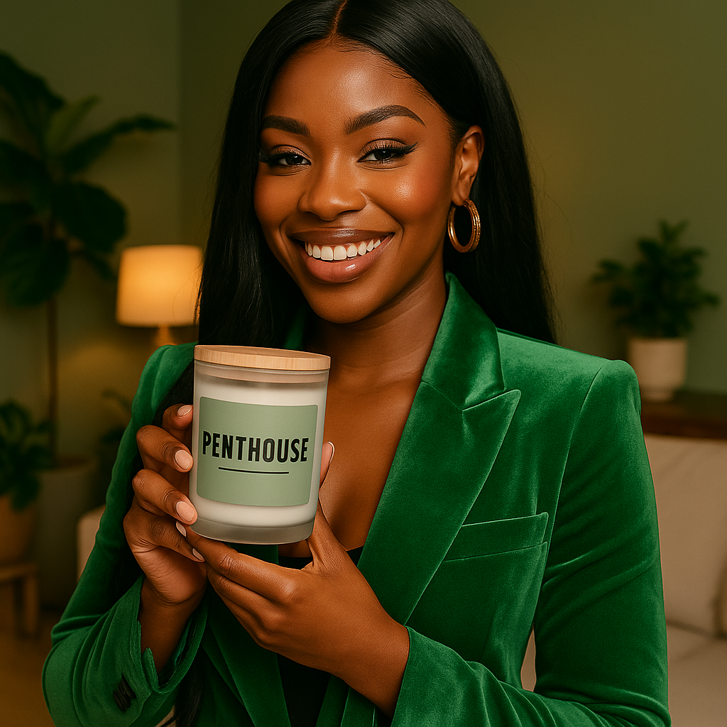 Penthouse Frosted Glass Candle