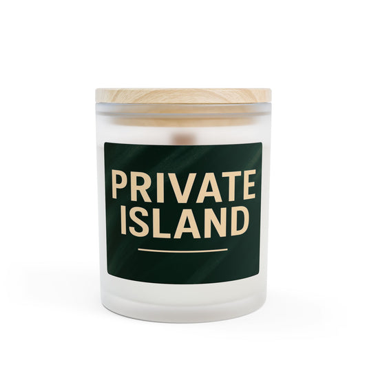 Private Island Frosted Glass Candle
