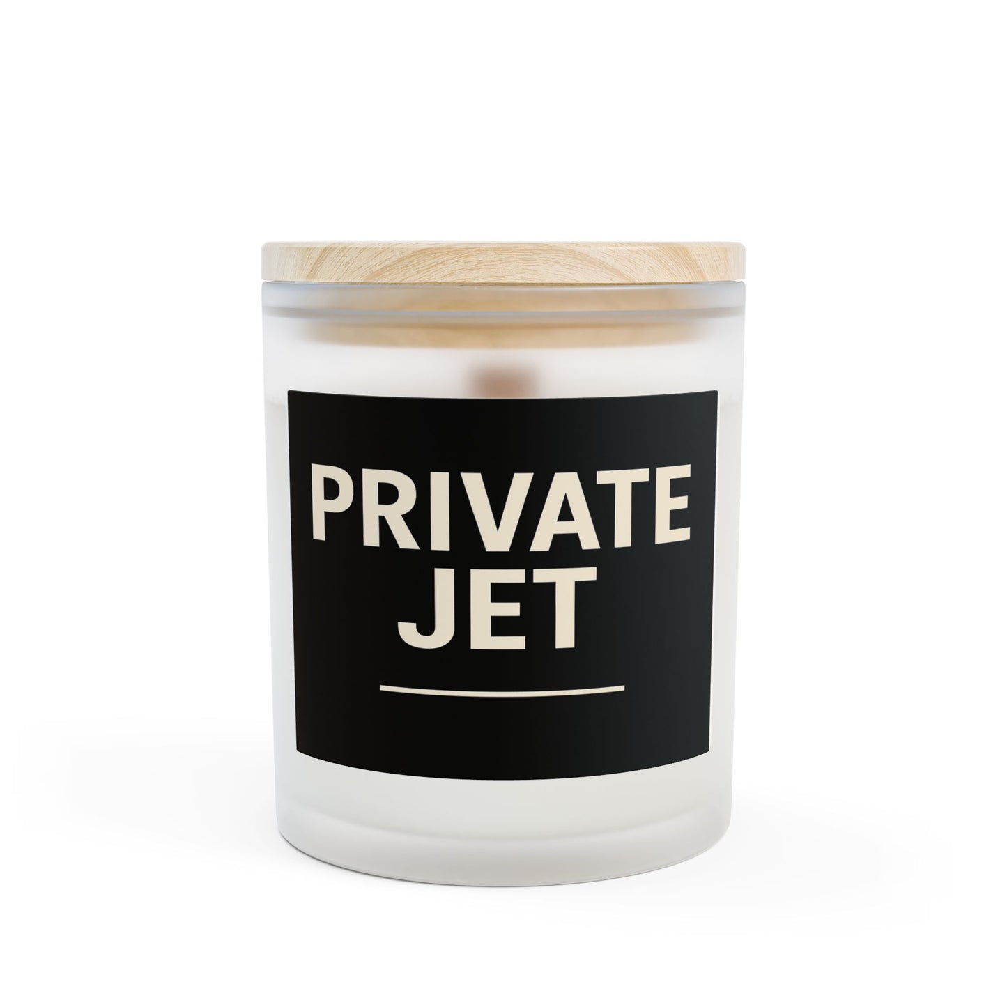 Private Jet Frosted Glass Candle