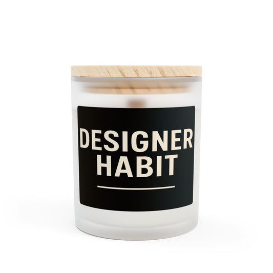 Designer Habit Frosted Glass Candle