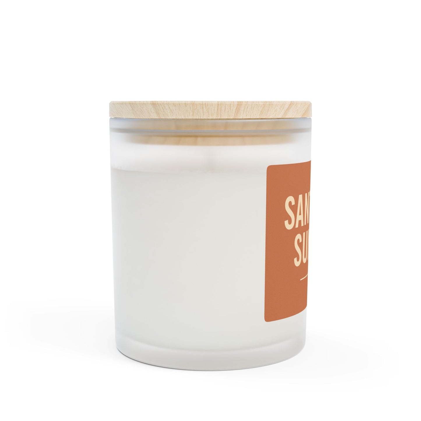 Santorini Sunsets Frosted Glass Candle