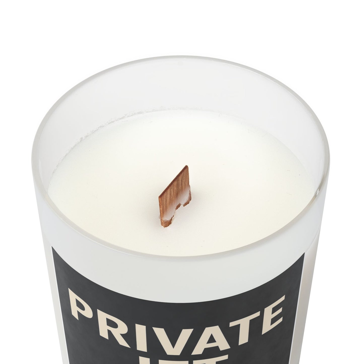 Private Jet Frosted Glass Candle