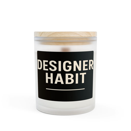 Designer Habit Frosted Glass Candle