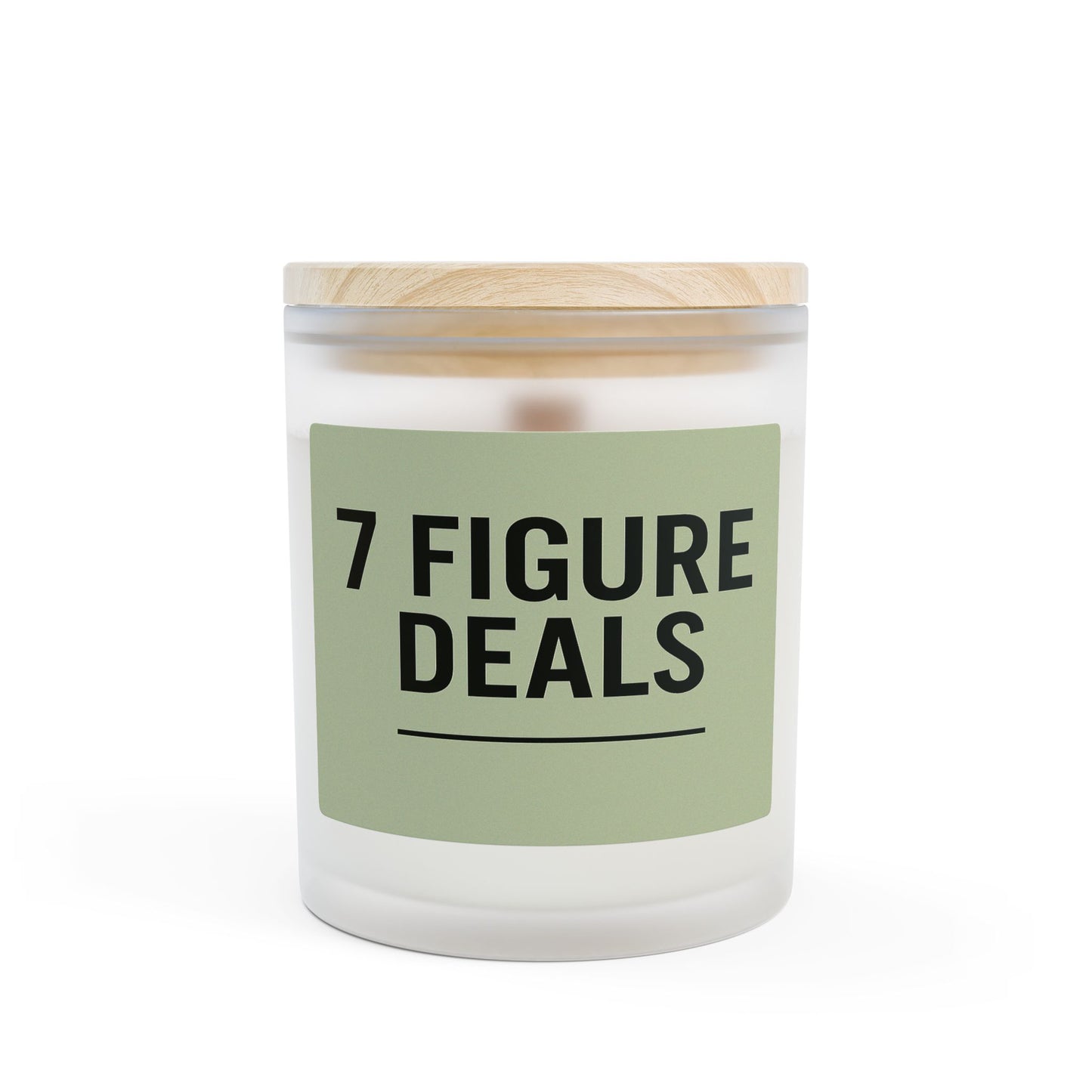 7 Figure Deals Frosted Glass Candle