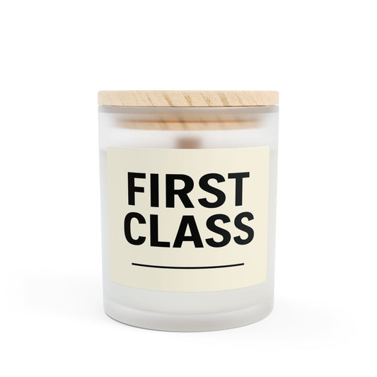First Class Frosted Glass Candle