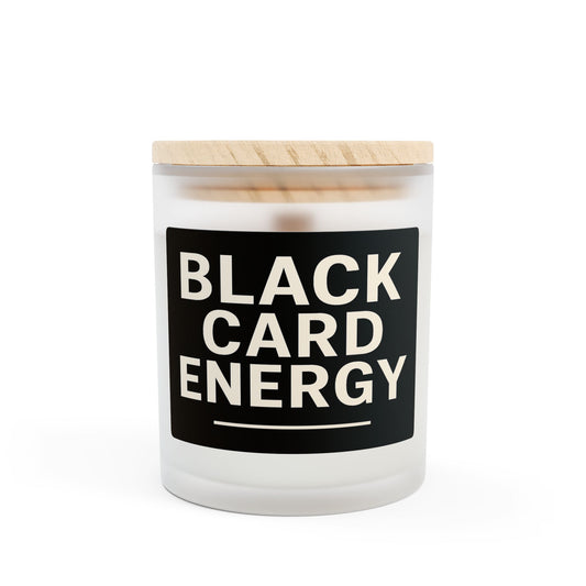 Black Card Energy Frosted Glass Candle