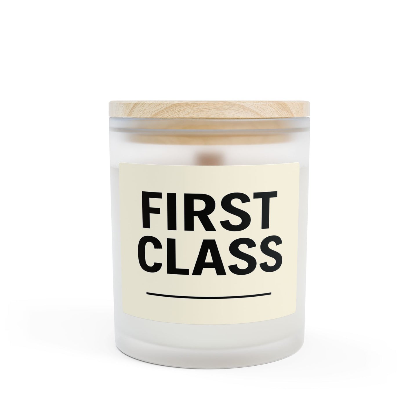 First Class Frosted Glass Candle