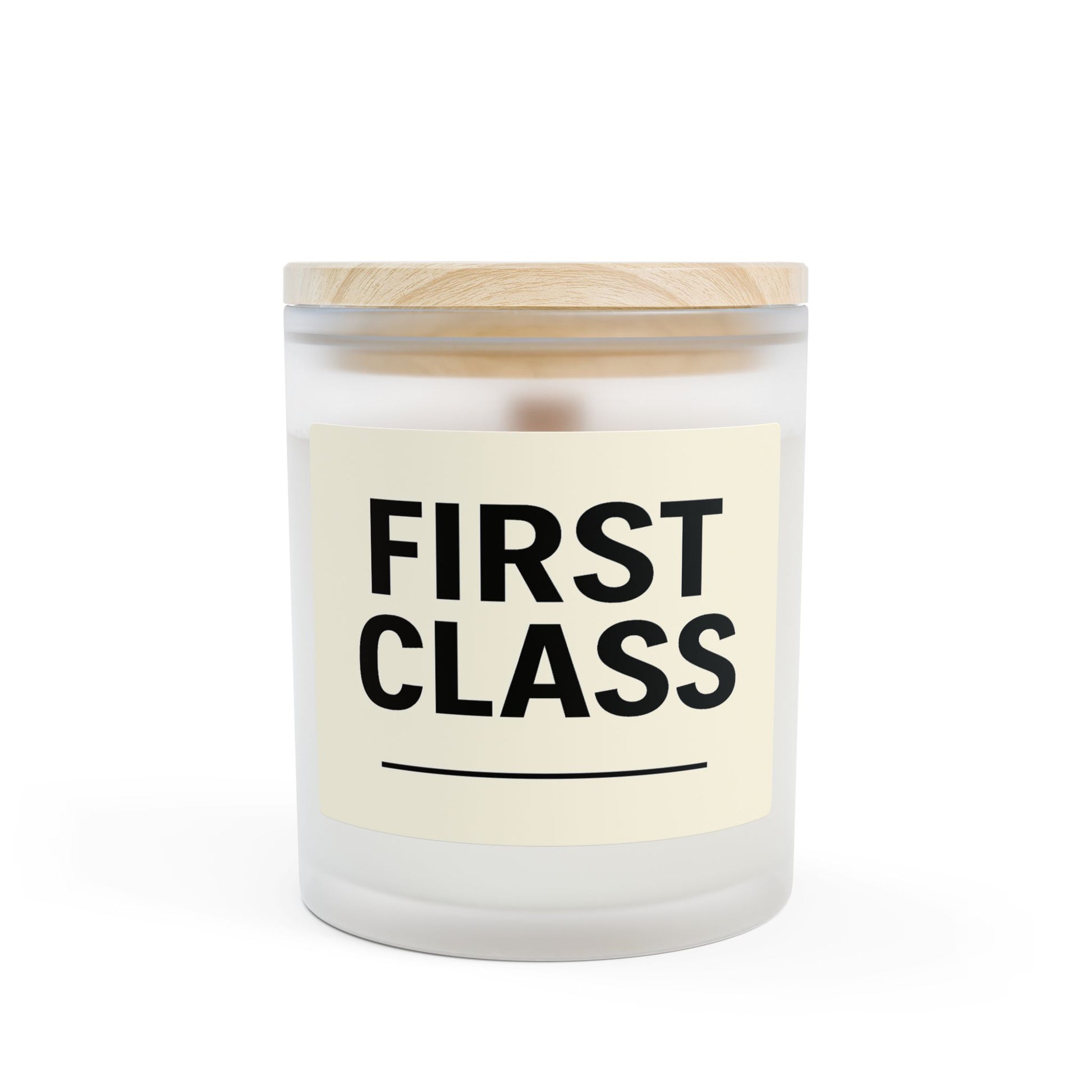First Class Frosted Glass Candle