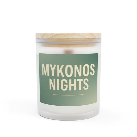Mykonos Nights Frosted Glass Candle