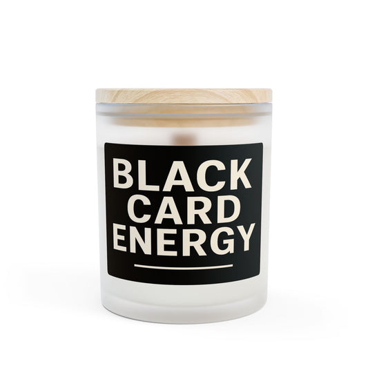 Black Card Energy Frosted Glass Candle