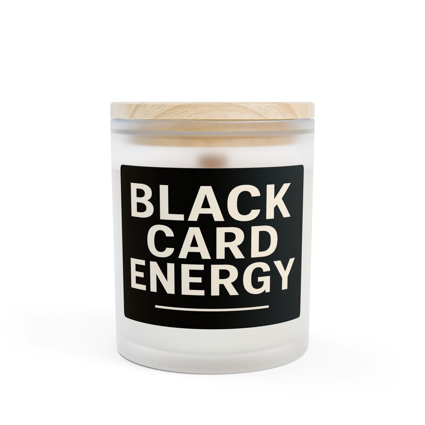 Black Card Energy Frosted Glass Candle