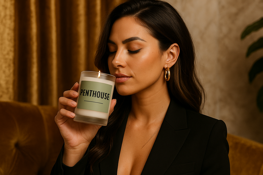 Penthouse Frosted Glass Candle