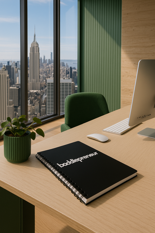 Baddiepreneur Black Spiral Notebook - Ruled Line