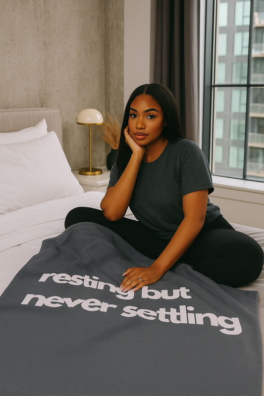Resting but Never Settling Fleece Blanket