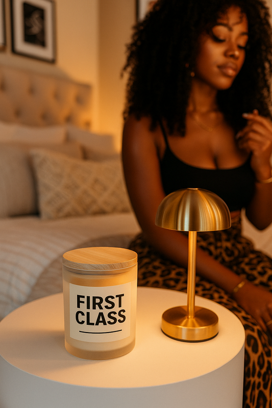 First Class Frosted Glass Candle