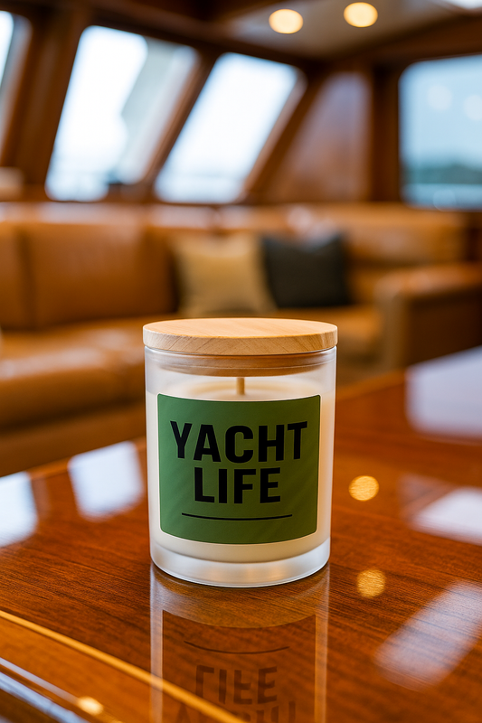 Yacht Life Frosted Glass Candle