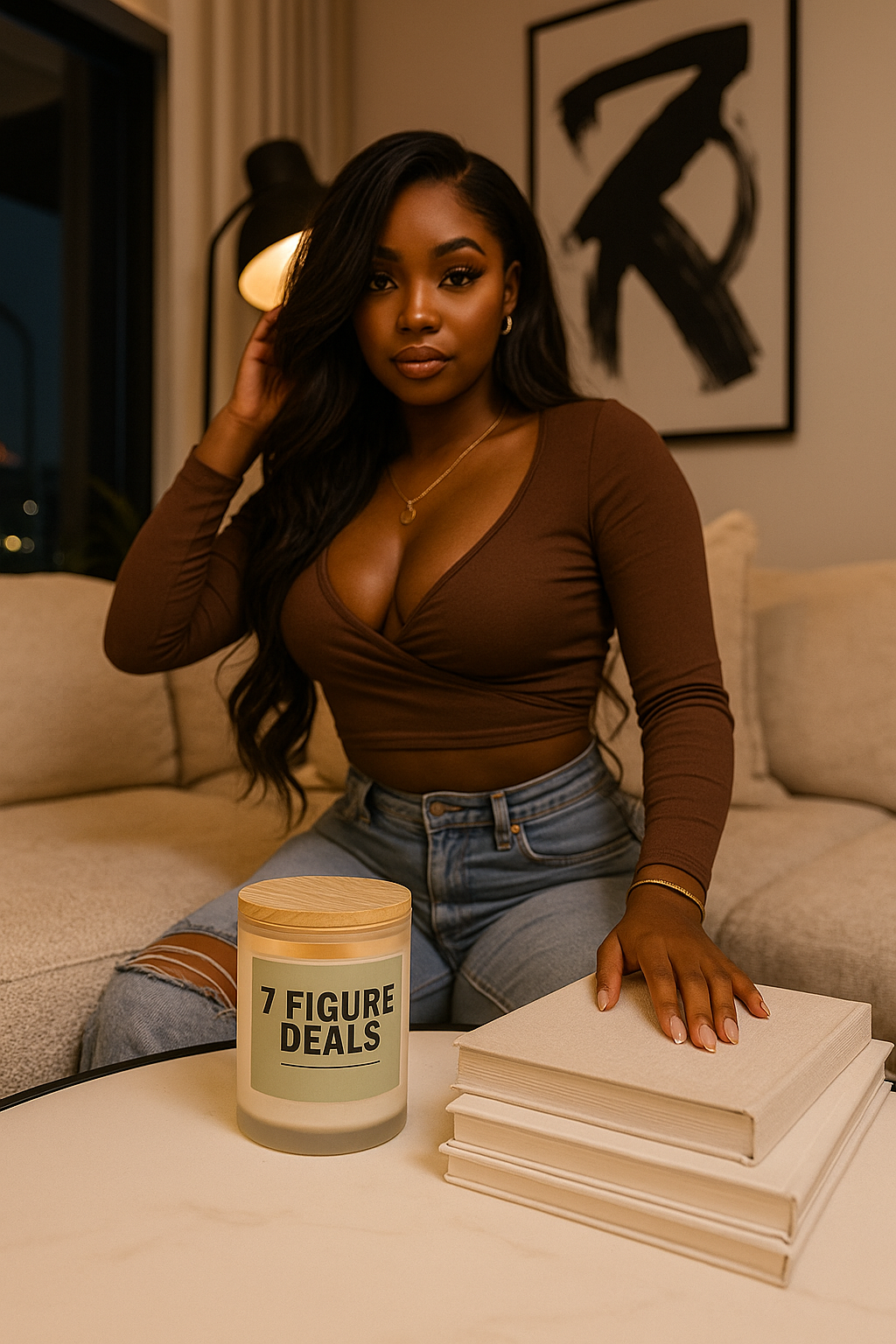 7 Figure Deals Frosted Glass Candle