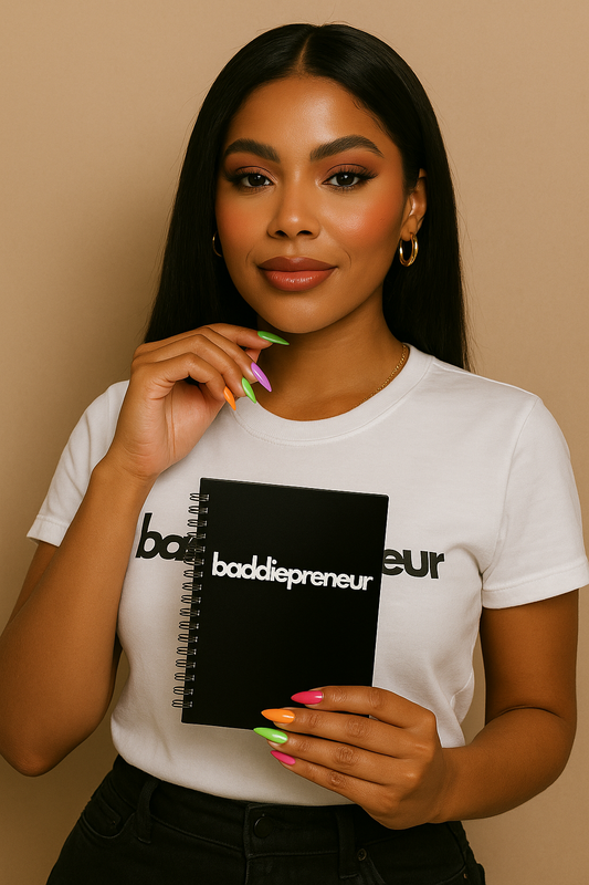 Baddiepreneur Black Spiral Notebook - Ruled Line